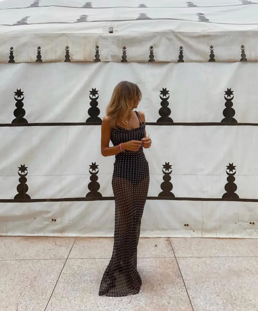 Rat & Boa Gisela Polka Dot Dress Black Size XS/Au 6 for rent on The Volte - main image