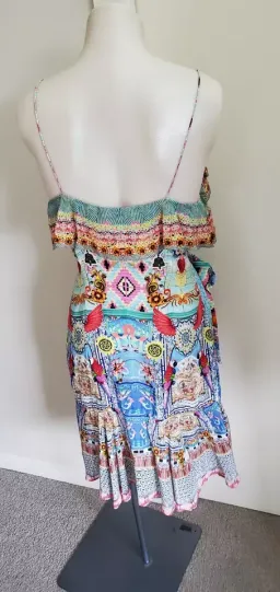 Camilla Silk Wrap Mini Dress size XS 8 AU sleeveless Close To My Heart Frill for rent on The Volte - image 5