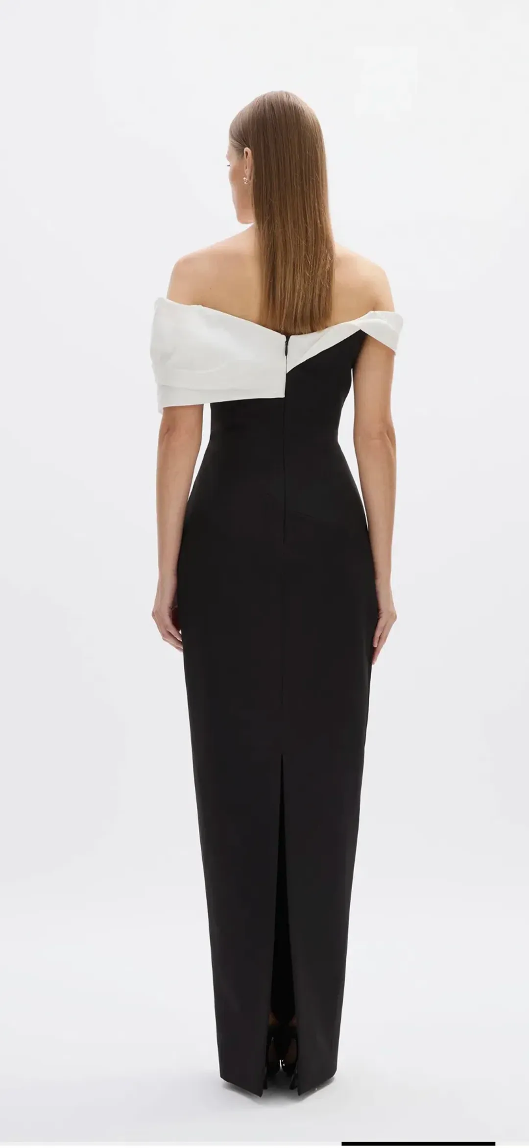 Rachel Gilbert Delilah Gown Black/White Size 8 for rent on The Volte - main image