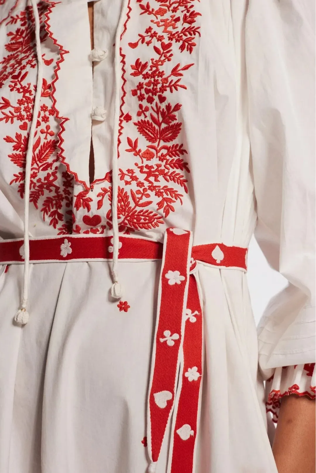 Alemais Hearts Embroidered Dress White Size 8  for rent on The Volte - main image