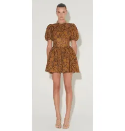Hansen & Gretel Harmony Dress Cocoa Leaf Size S / AU 8 for rent on The Volte - image 1