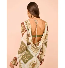 Hansen & Gretel Sundra Slip Dress in Evergreen Tile Size S / AU 8 for rent on The Volte - image 4