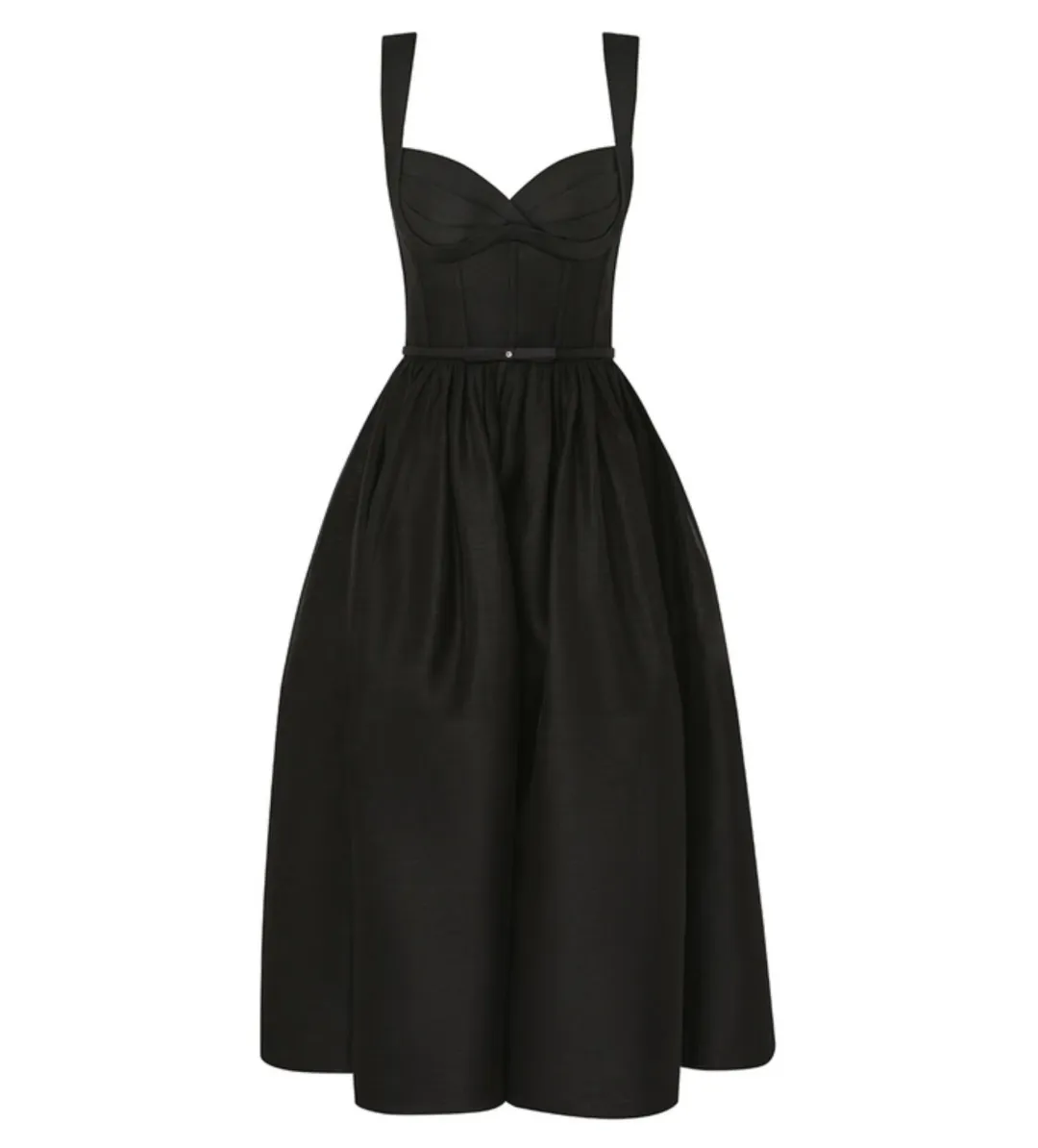Zimmermann The Crush Picnic Midi Dress in Black Size 0 / AU 8 for rent on The Volte - main image