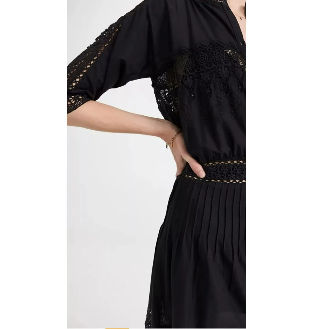 Love Shack Fancy Maxi Dress in Black Size Small / AU 8 for rent on The Volte - main image