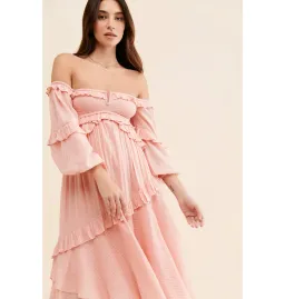 Spell & The Gypsy Clementine Mermaid Maxi Dress Pink Size AU 10  for rent on The Volte - image 4