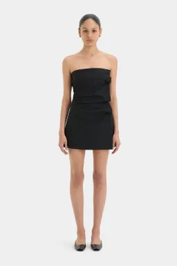 Sir the Label Leonardo Pleated Mini Dress Black Size 8 for rent on The Volte - image 1