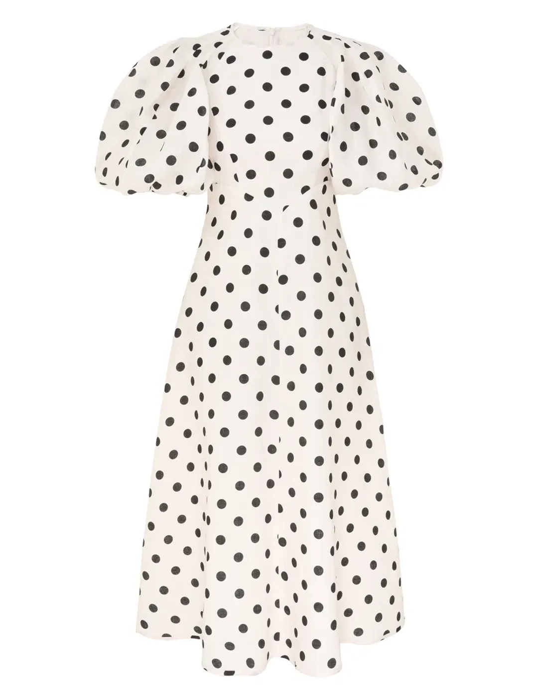 Zimmermann Midi Day Dress Cream/Black Polka Dot Size 4 (AU 16) for rent on The Volte - main image