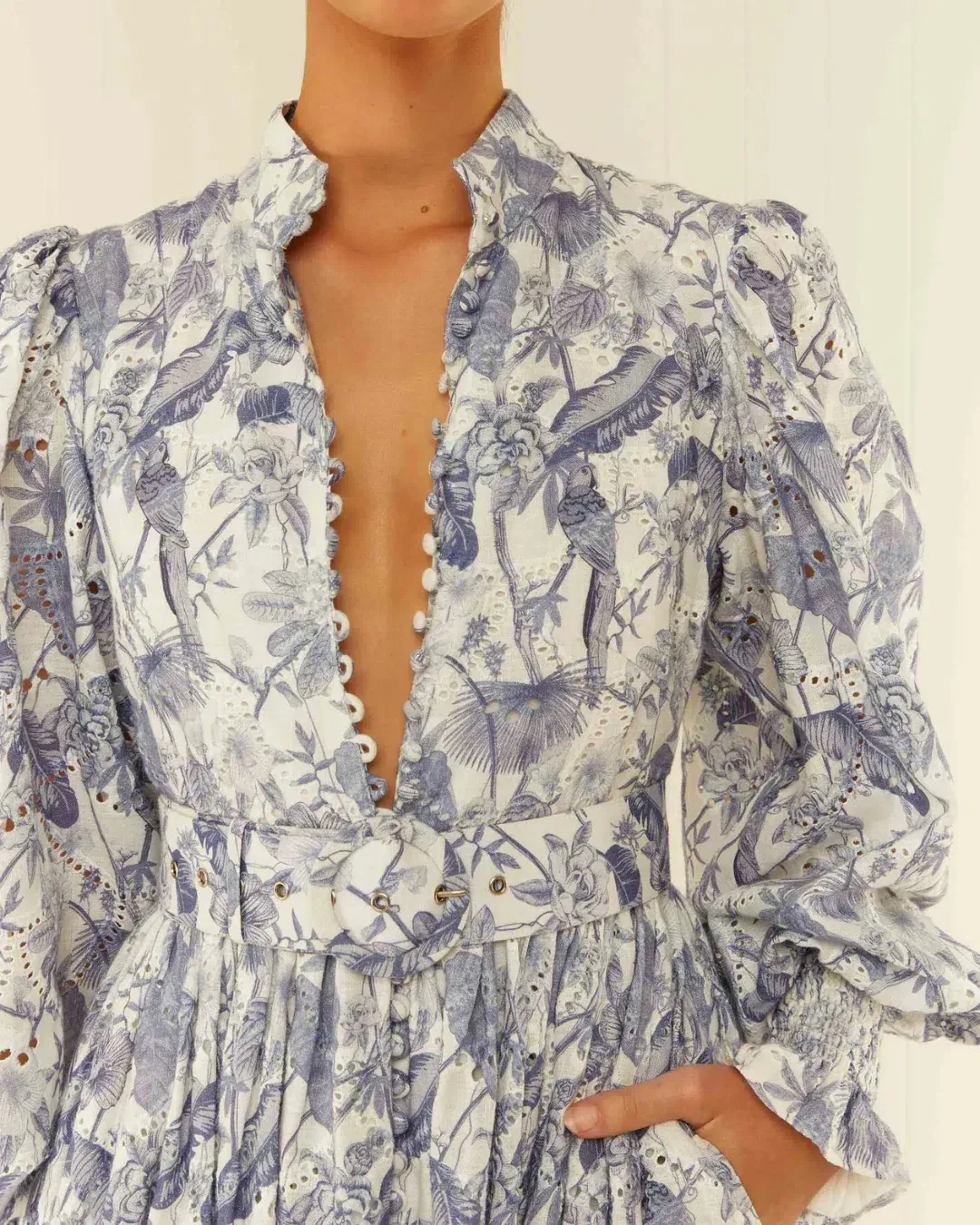 Palm Noosa Royal Flush Dress In Jungle Blue Size 10 for rent on The Volte - main image