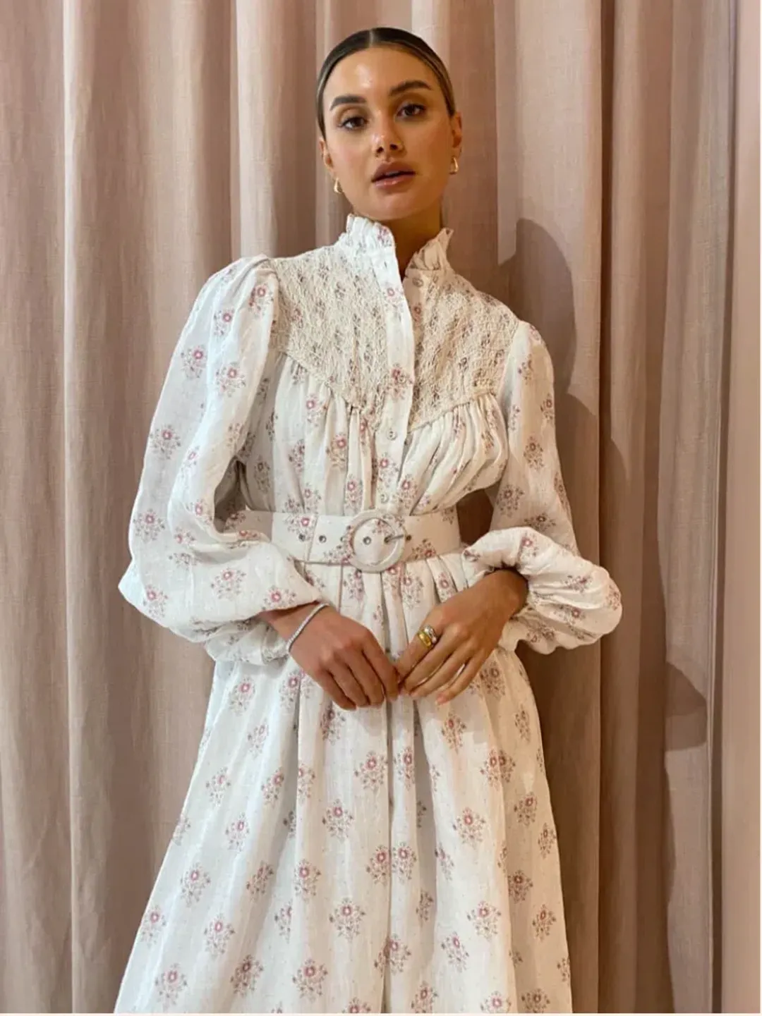 Palm Noosa Apollo Dress in Delicate Floral Size 10  for rent on The Volte - main image