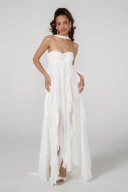 Nana Jacqueline Mariah Dress in White Size M / AU 10 for rent on The Volte - image 1