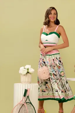 Love Bonfire The Label Country Club Skirt Multi Size S / AU 8 for rent on The Volte - image 2