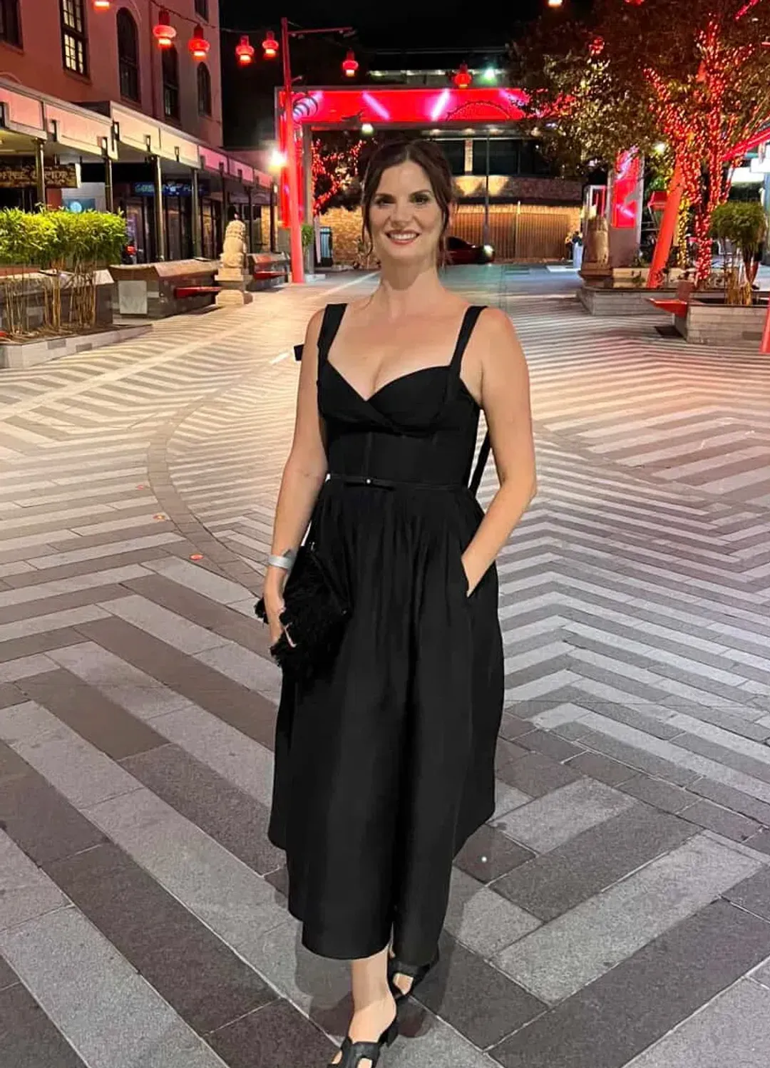 Zimmermann Crush Picnic Midi Dress Black Size 1 / AU 10 for rent on The Volte - main image