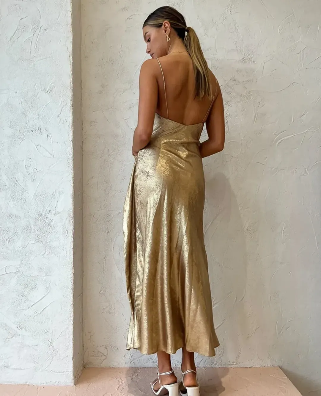 Acler Queensbridge Dress In Golden Size AU 14 for rent on The Volte - main image