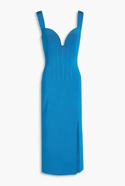 Galvan London Electra Stretch Knit Midi Dress Electric Blue Size XL / AU 16 for rent on The Volte - image 9