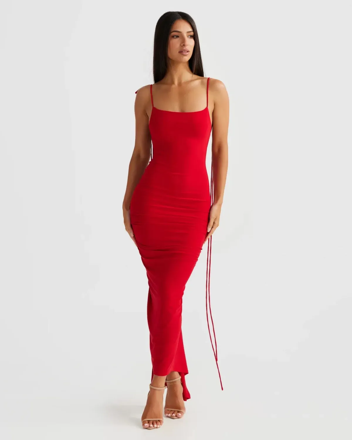 Melani the Label Azari Midi Dress Red Size XS / AU 6  for rent on The Volte - main image