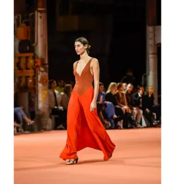 Bianca Spender Vermillion Crepe Spheres Dress Red Size AU 8 for rent on The Volte - image 2