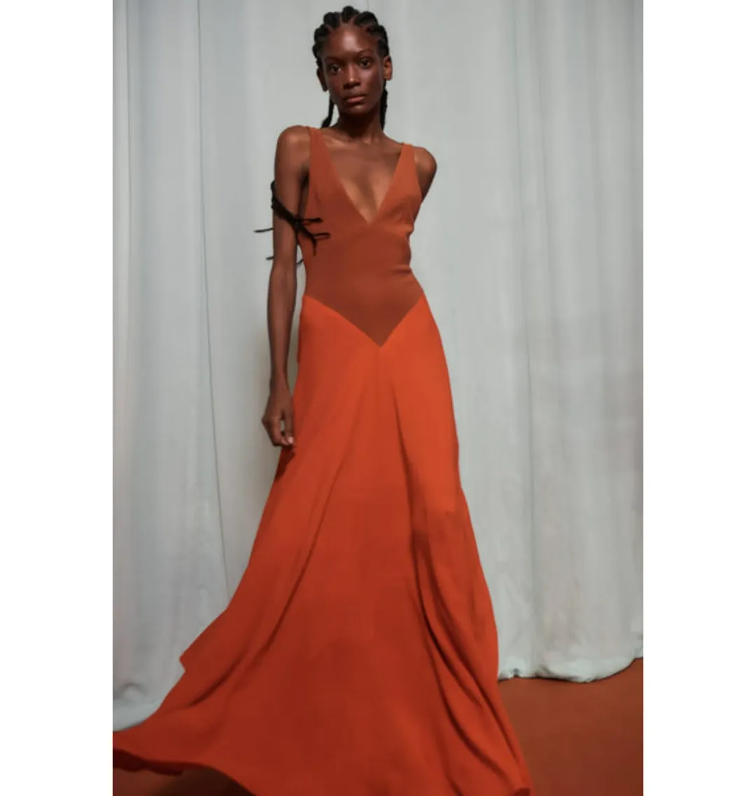 Bianca Spender Vermillion Crepe Spheres Dress Red Size AU 8 for rent on The Volte - main image