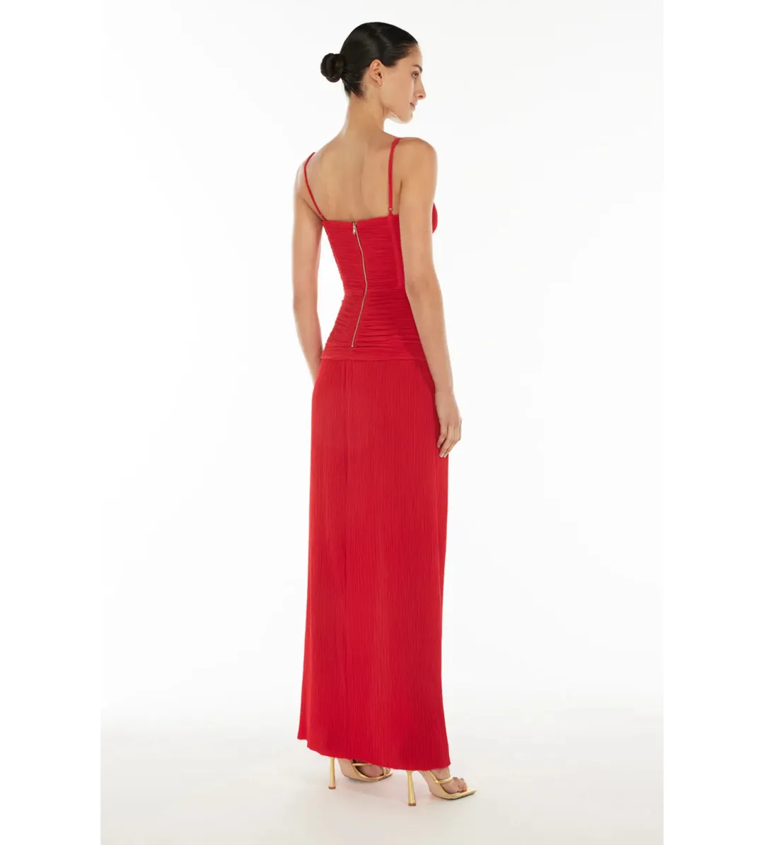 Manning Cartell Double Time Pleat Dress Red Size AU 6 for rent on The Volte - main image