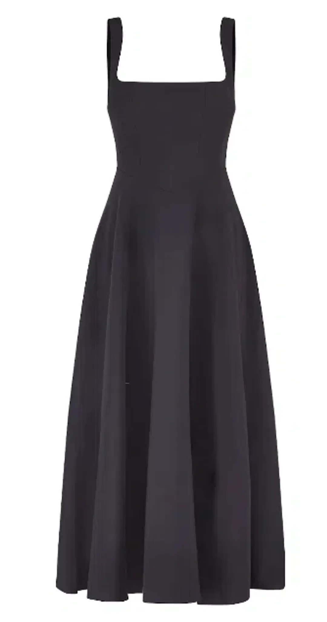 Odd Muse Ultimate Muse High Waist Square Neck Midi Dress Black Size AU 12 for rent on The Volte - main image