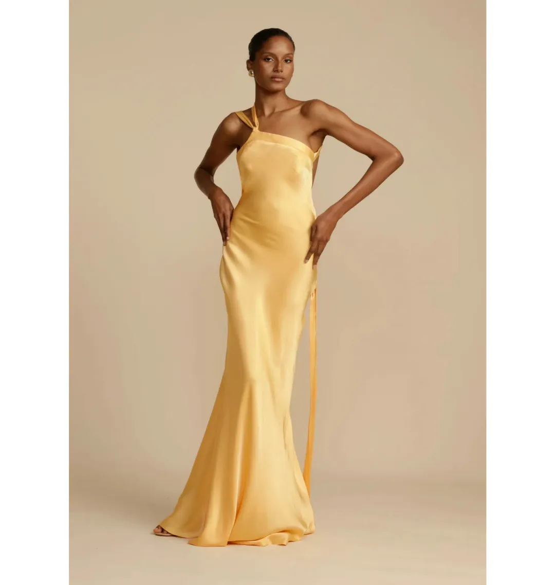 Arcina Ori Monique Maxi Gown Yellow Size AU 8 for rent on The Volte - main image