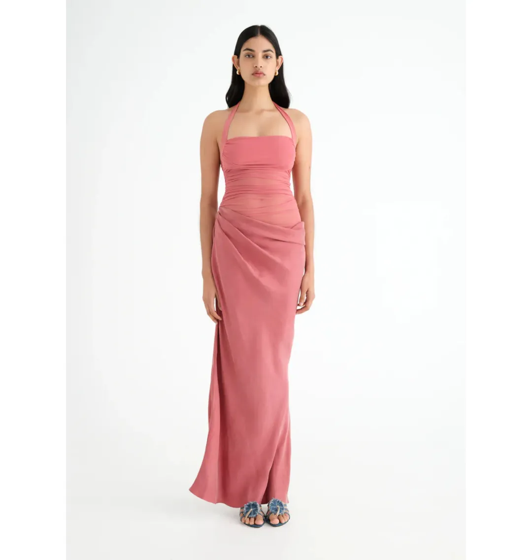 Benni Gina Maxi Dress Rose Size AU 8  for rent on The Volte - main image