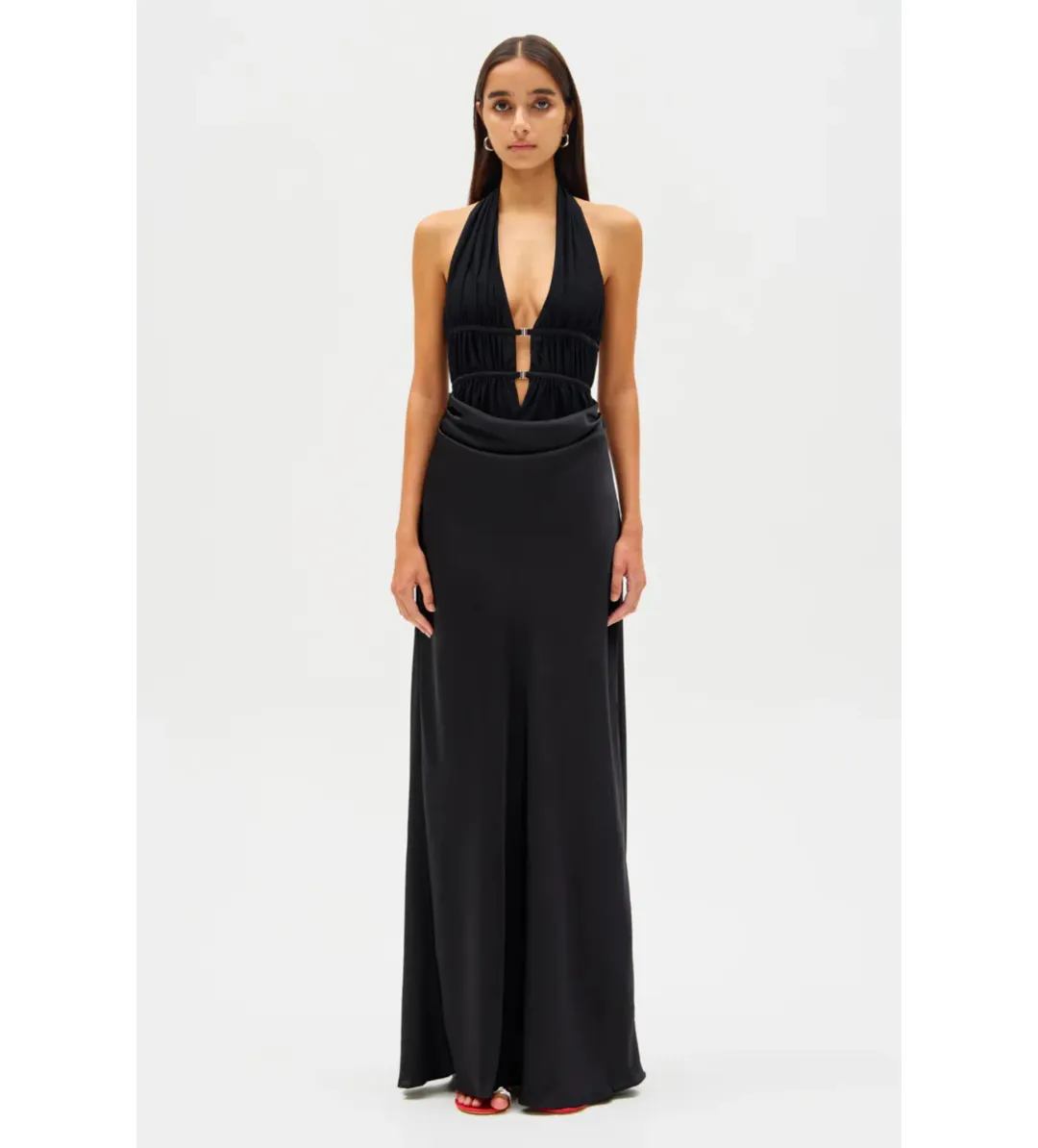 Misha Celine Maxi Dress Black Size 10/M for rent on The Volte - main image