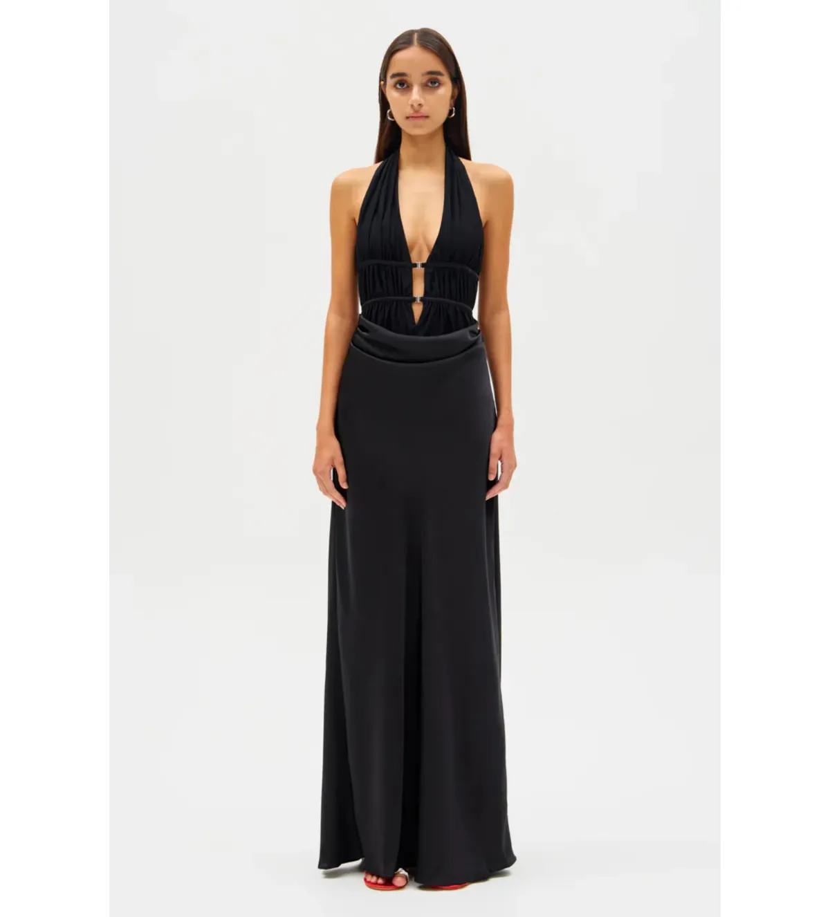 Misha Celine Maxi Dress Black Size 10/M for rent on The Volte - main image