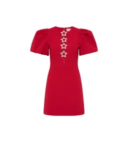 Rebecca Vallance The Akari Puff Sleeve Mini Dress in Red Size 10 for rent on The Volte - image 3