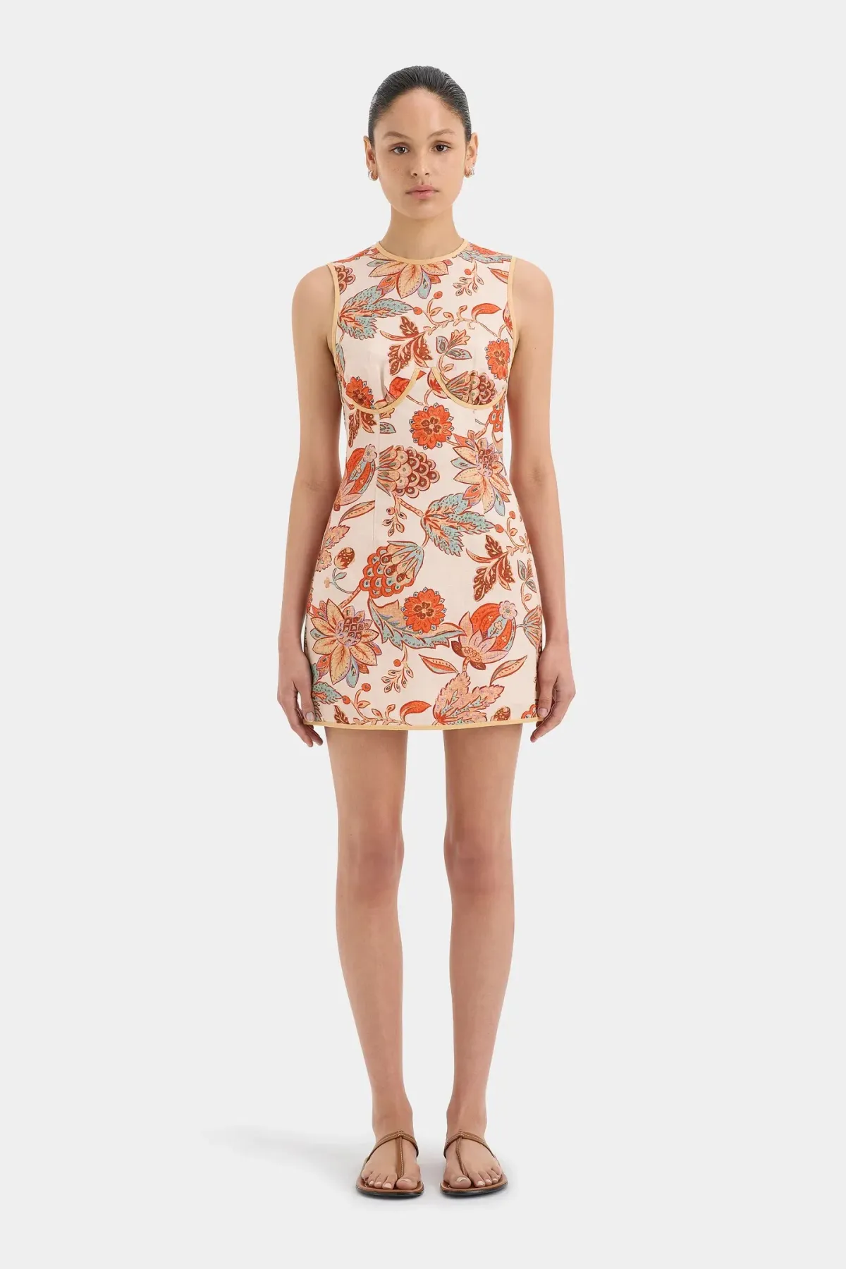 Sir the Label Noemi Mini Dress Desert Wildflower Size 8 for rent on The Volte - main image