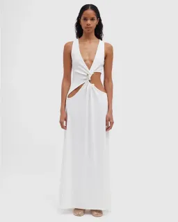 Christopher Esber Stone Cavern Tank Dress White Size 10 for rent on The Volte - image 1