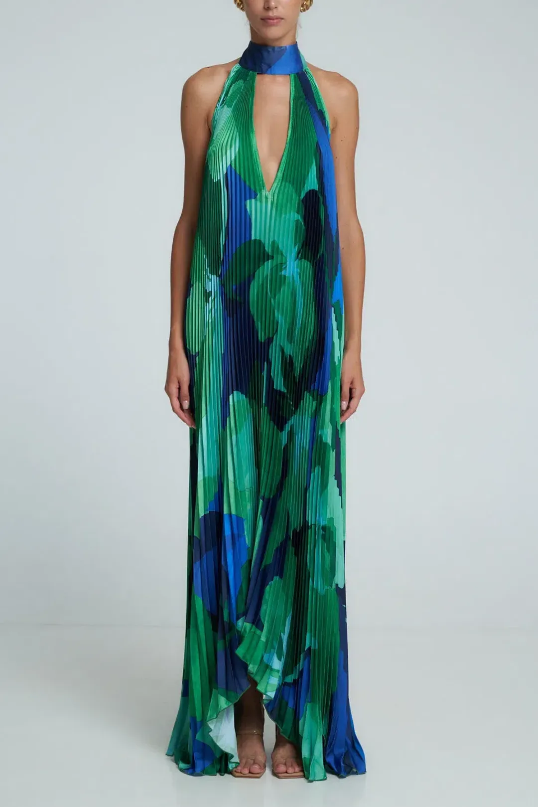 L'idee Opera Gown in Capri Green Size 6 for rent on The Volte - main image