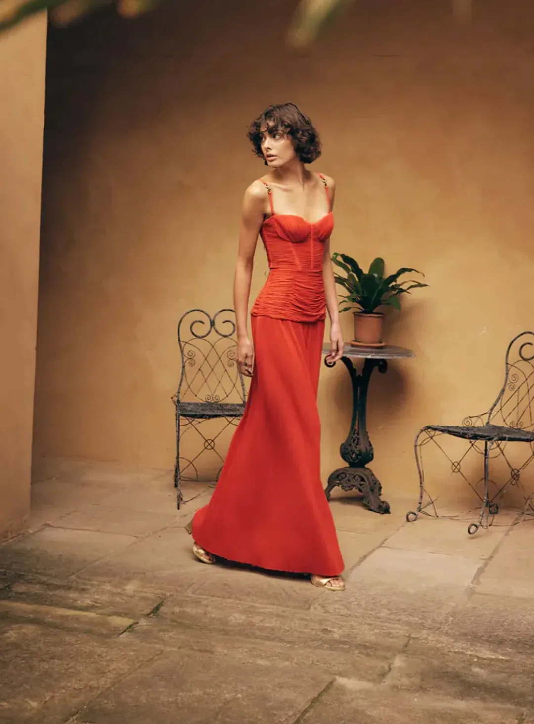 Manning Cartell Double Time Pleat Dress Red Size XXS / AU 4 for rent on The Volte - main image