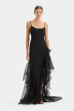 Sir the Label Sage Flounce Gown Black Size 1 / AU 8 for rent on The Volte - image 4