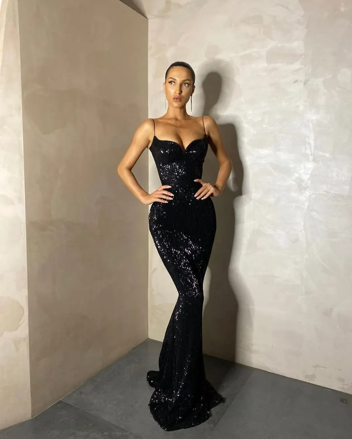 Lia Stublla Saskia Gown Black Size 6 for rent on The Volte - main image