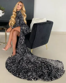 Abyss by Abby Alexia Long Sleeve Gown Gunmetal Size 8 for rent on The Volte - image 6