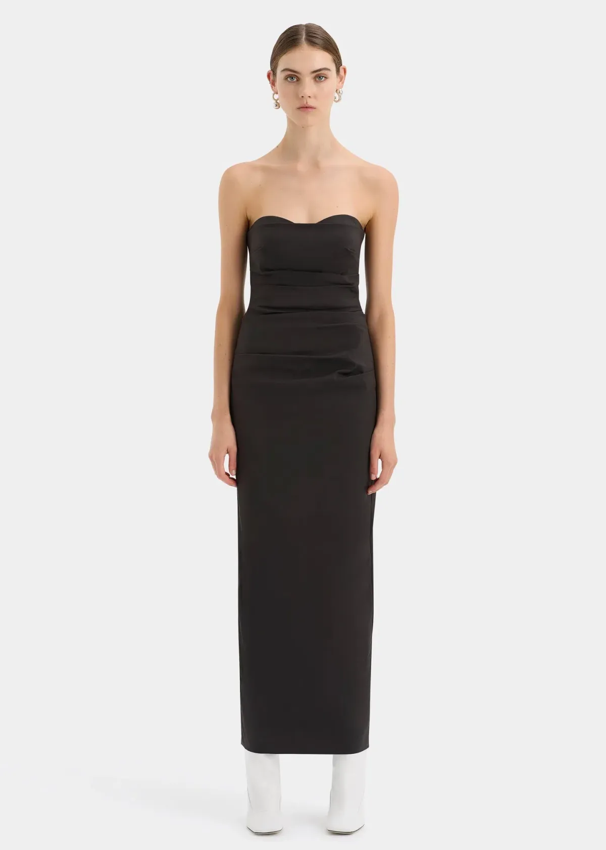 Sir The Label Alba Strapless Maxi Dress Gown in Black Size 1 / AU 8 / S for rent on The Volte - main image