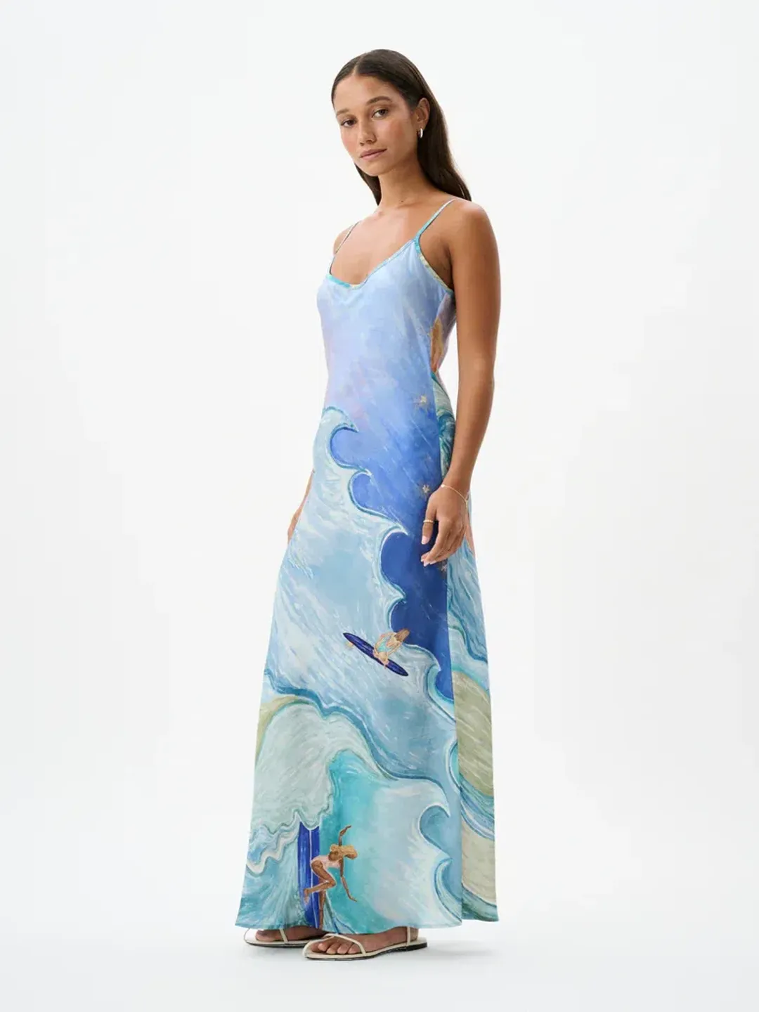 Roame Wessex Slip Dress in Apres Surf Size 12 for rent on The Volte - main image