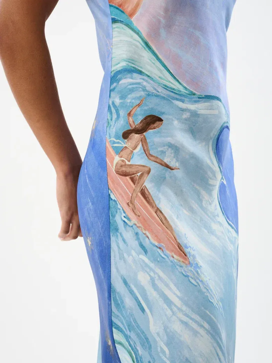 Roame Wessex Slip Dress in Apres Surf Size 12 for rent on The Volte - main image