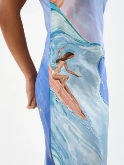 Roame Wessex Slip Dress in Apres Surf Size 12 for rent on The Volte - image 4