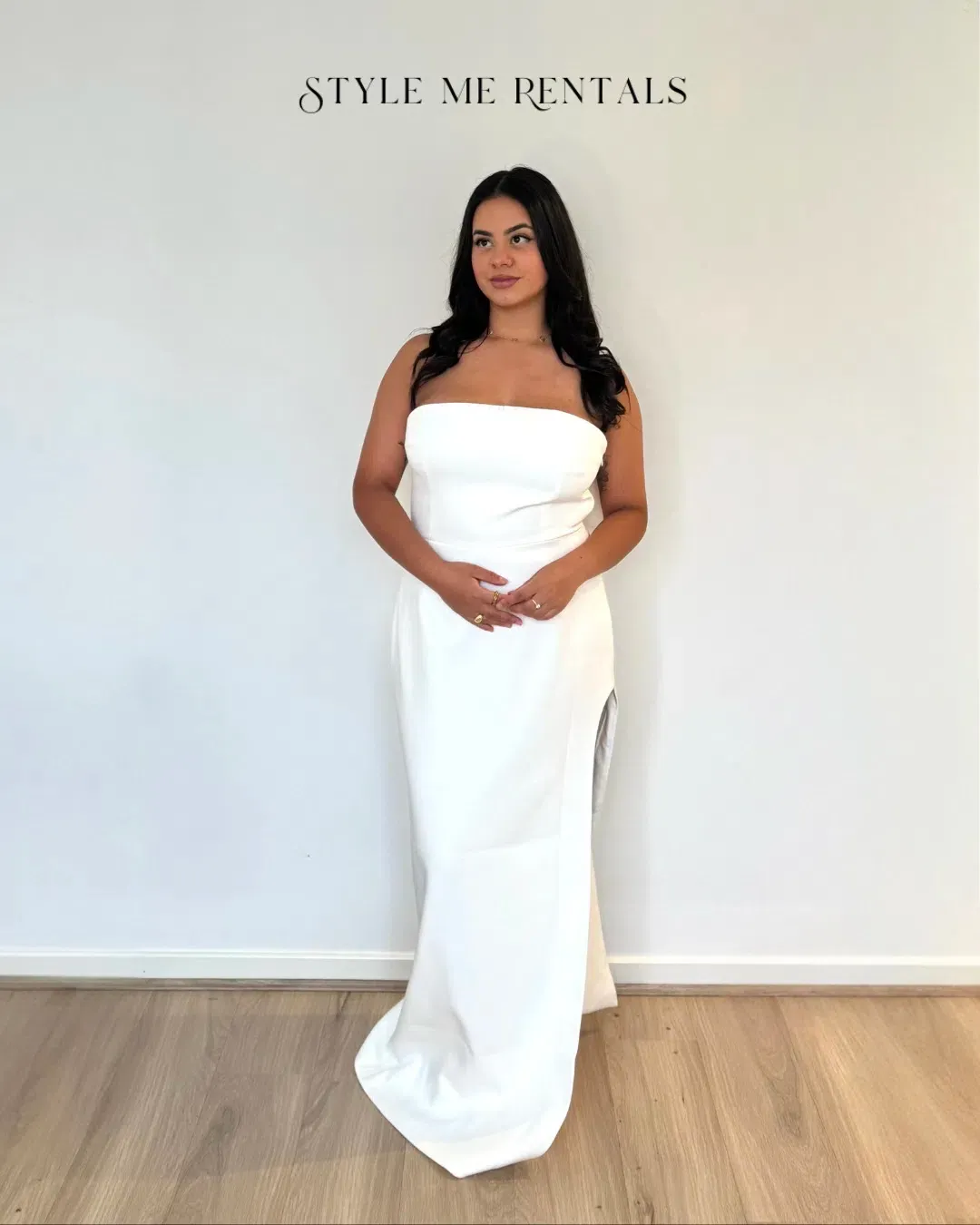 Bianca and Bridgett Willow Midi Dress White Size 14 for rent on The Volte - main image