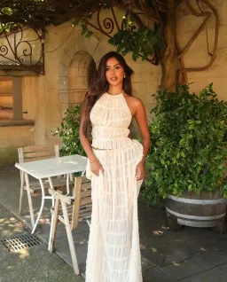 Arcina Ori Juliette Halter and Skirt Set Cream Size Small / AU 8 for rent on The Volte - image 1