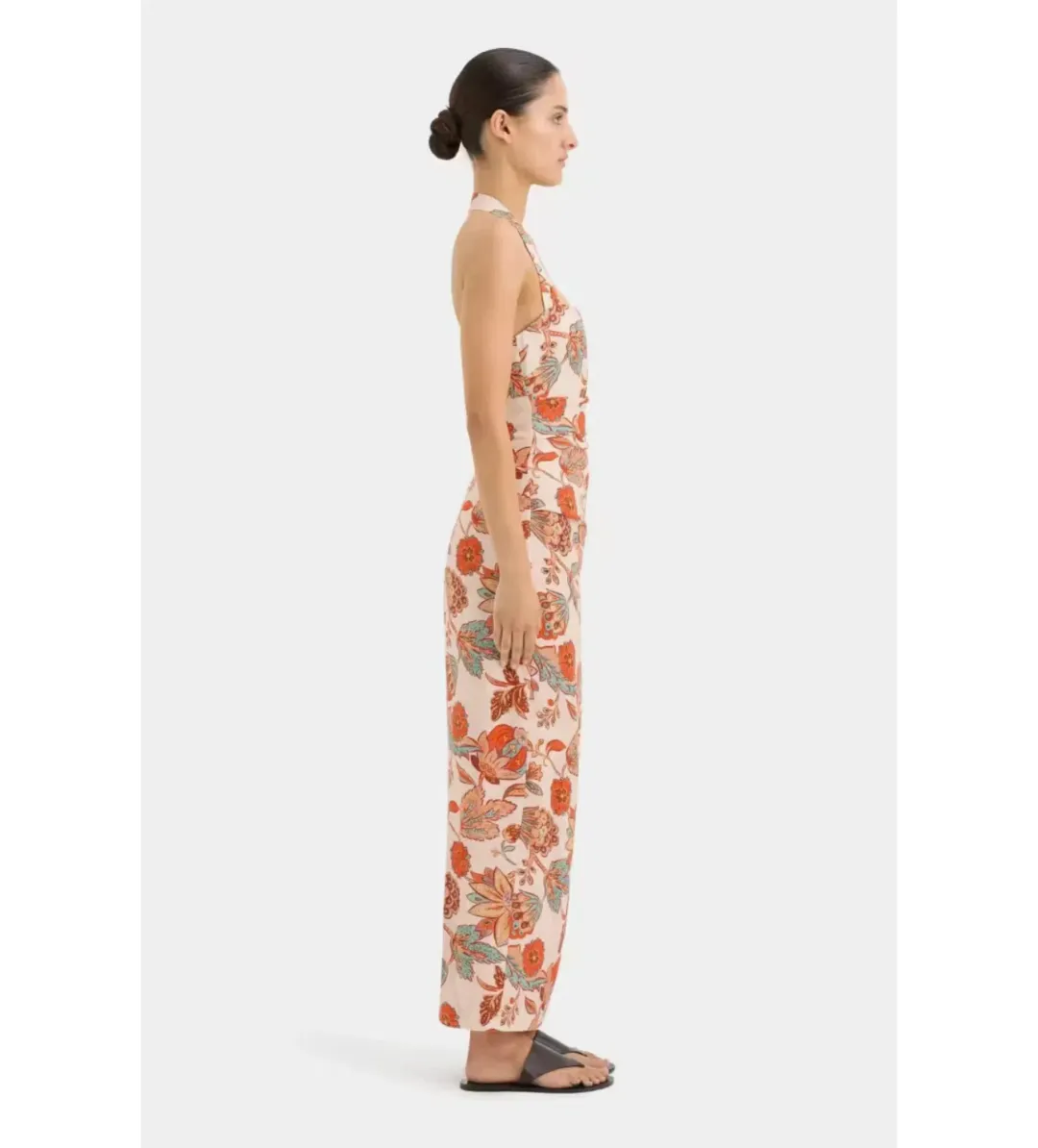 Sir the Label Noemi Halter Midi Dress Desert Wildflower Print Size 1 / AU 8 for rent on The Volte - main image