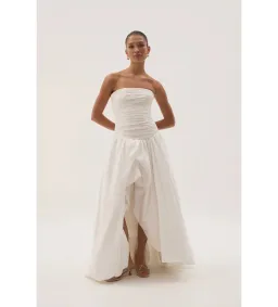 Aje Violette Bubble Hem Maxi Dress Ivory Size AU 12 for rent on The Volte - image 1