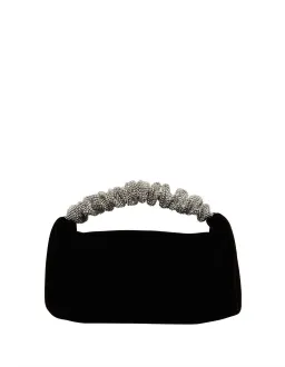 Alexander Wang Rhinestone Scrunchie Mini Bag Black for rent on The Volte - image 1