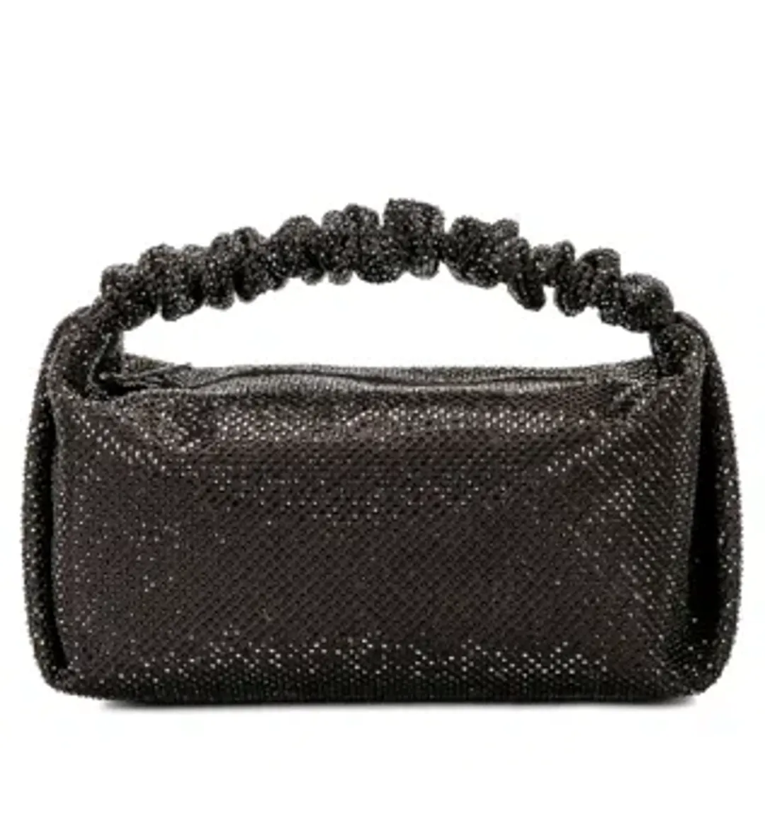 Alexander Wang Scrunchie Bag Black with Glass Crystals for rent on The Volte - main image