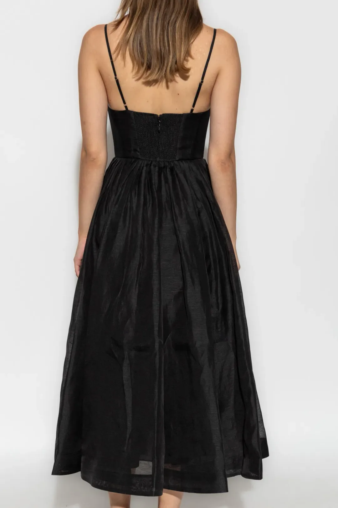 Zimmermann Illustration V Neck Midi Dress Black Size 1 / AU 10 for rent on The Volte - main image