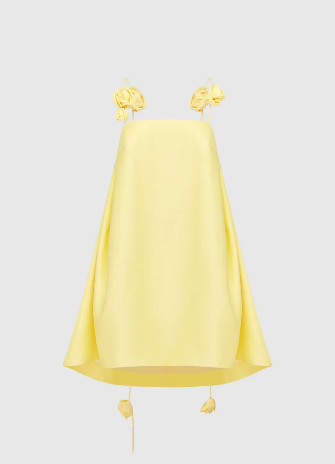 Leo Lin Fiona Rose Mini Dress Sorbet Yellow Size 12 for rent on The Volte - main image