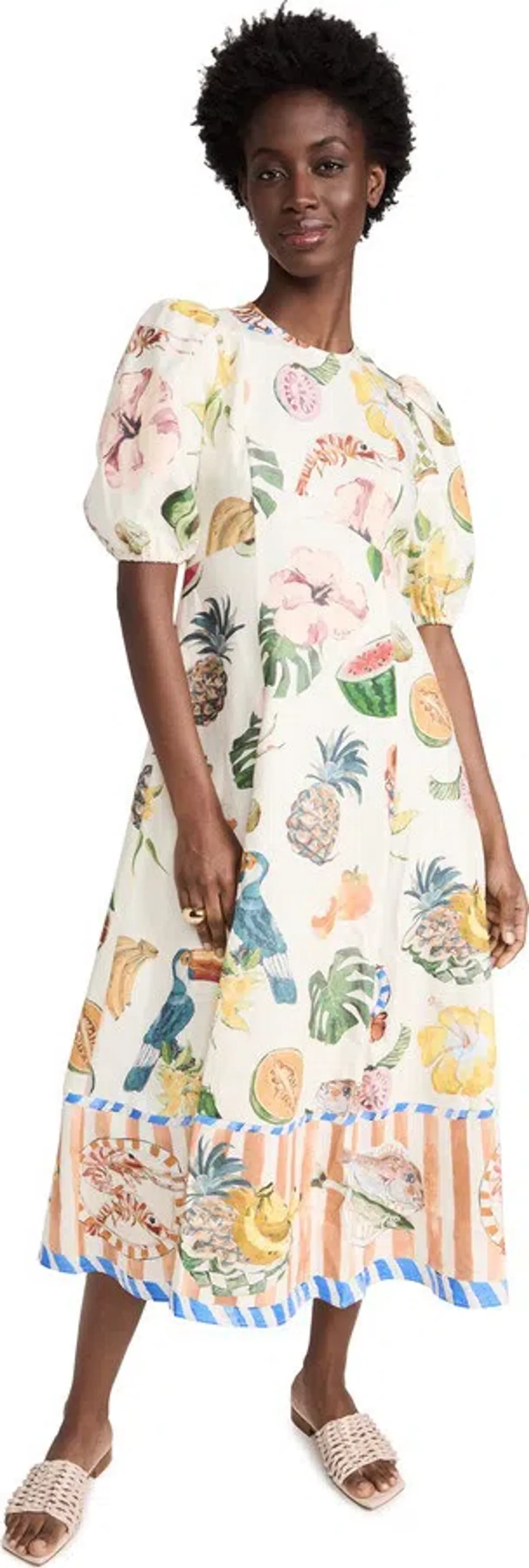 Alemais Theo Midi Dress Multi Size 12 AU for rent on The Volte - main image