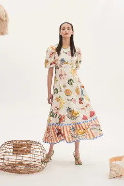 Alemais Theo Midi Dress Multi Size 12 AU for rent on The Volte - image 22