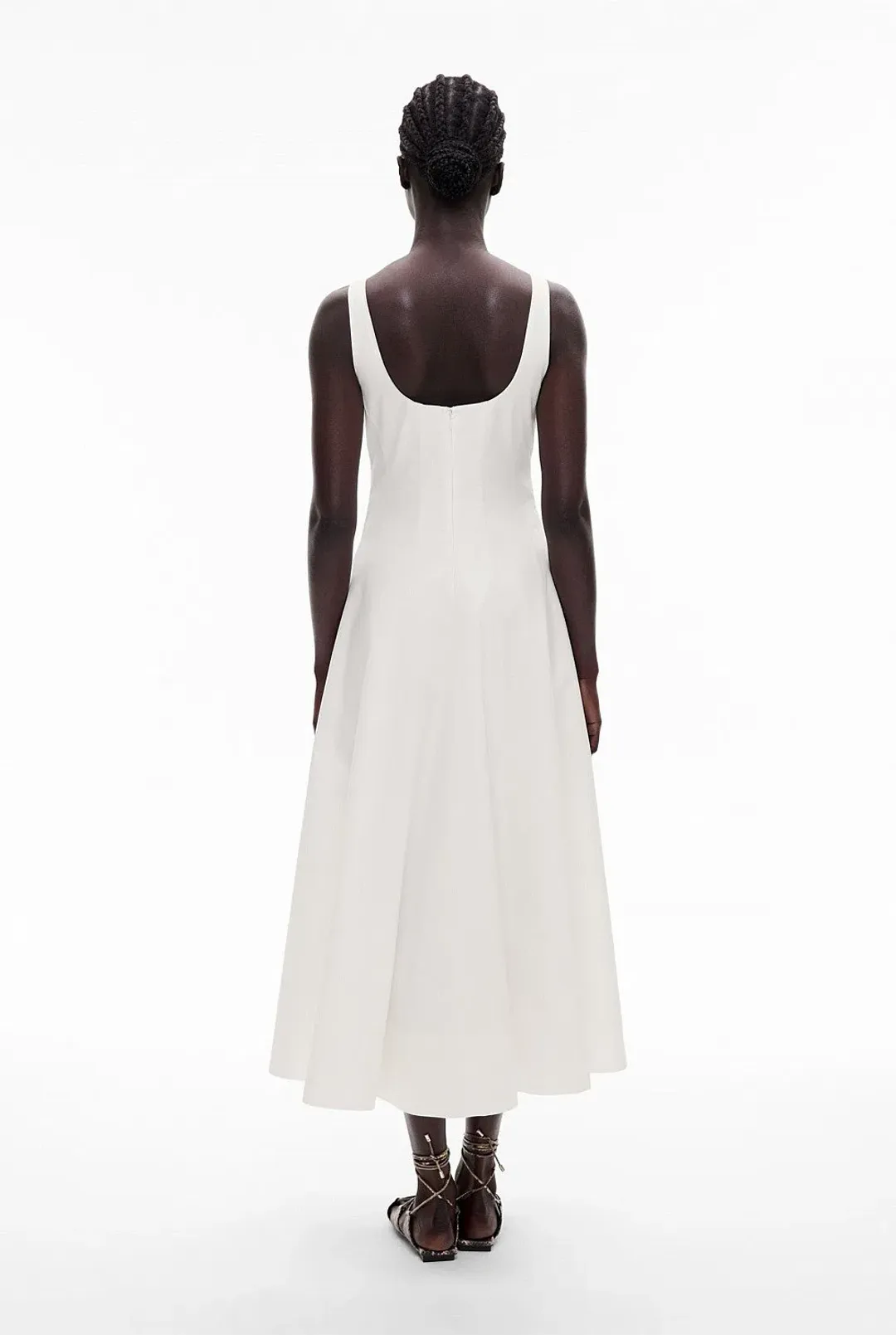 Witchery Seam Detail Midi Dress White Size M / AU 10 for rent on The Volte - main image